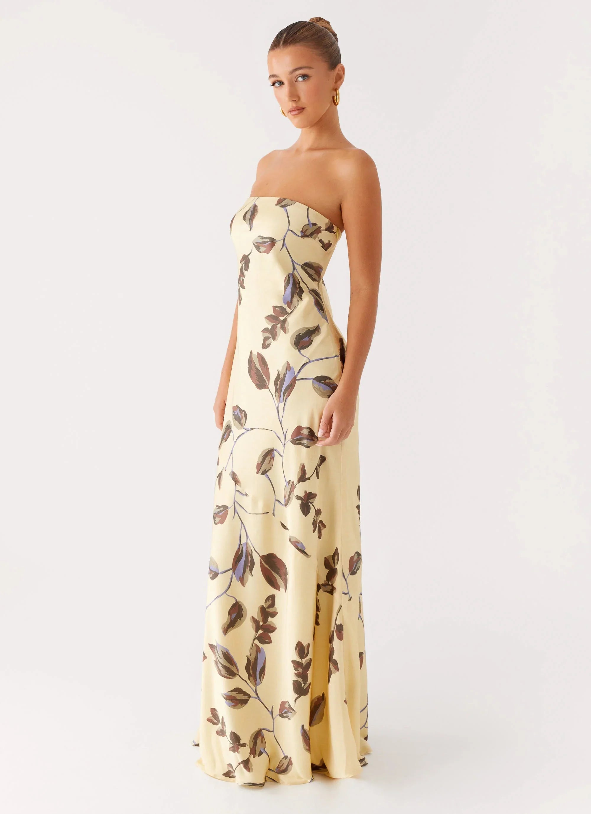 Alisa Strapless Maxi Dress - Buttercream Bliss